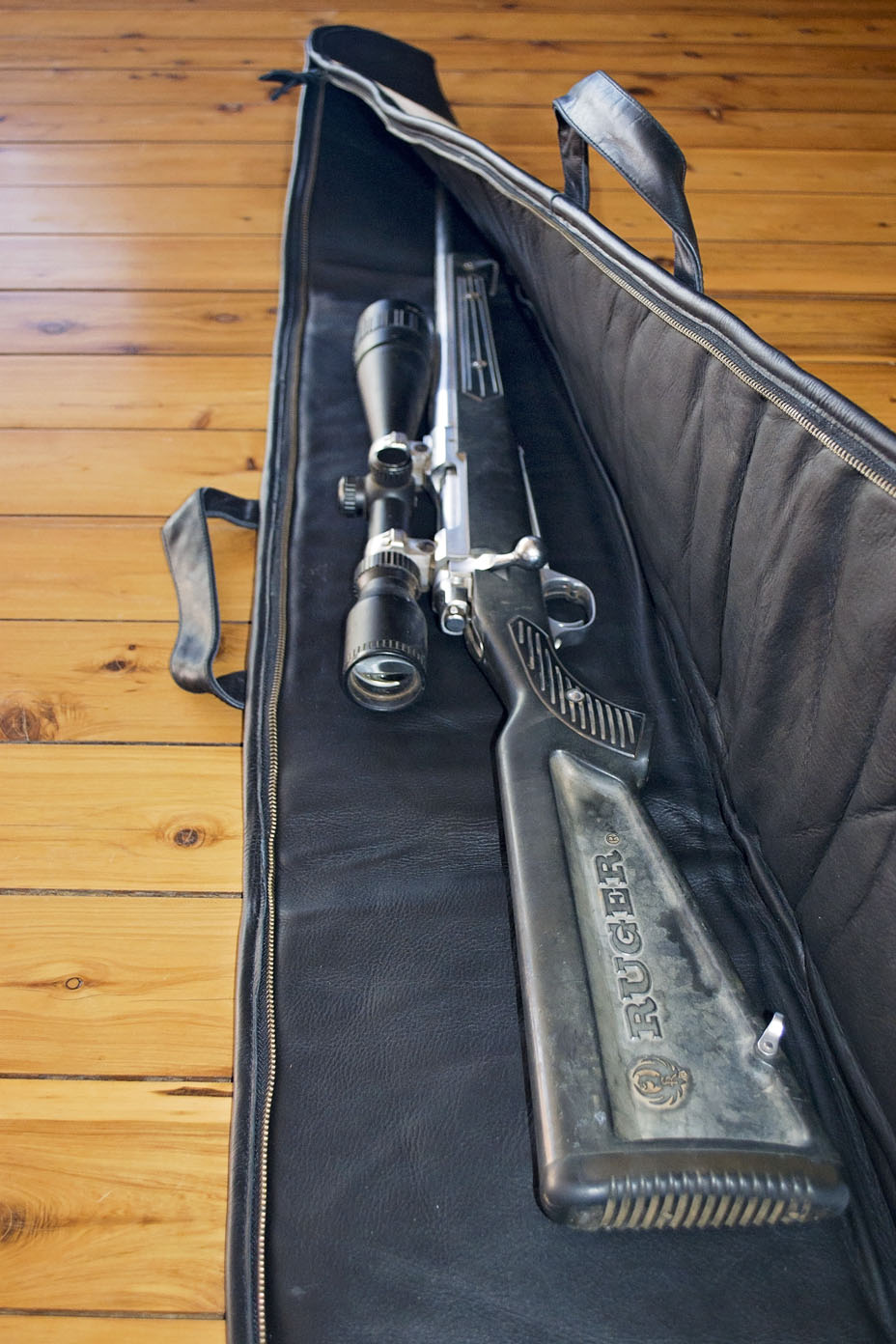 Large Cowhide Gun Case ~ Black & White