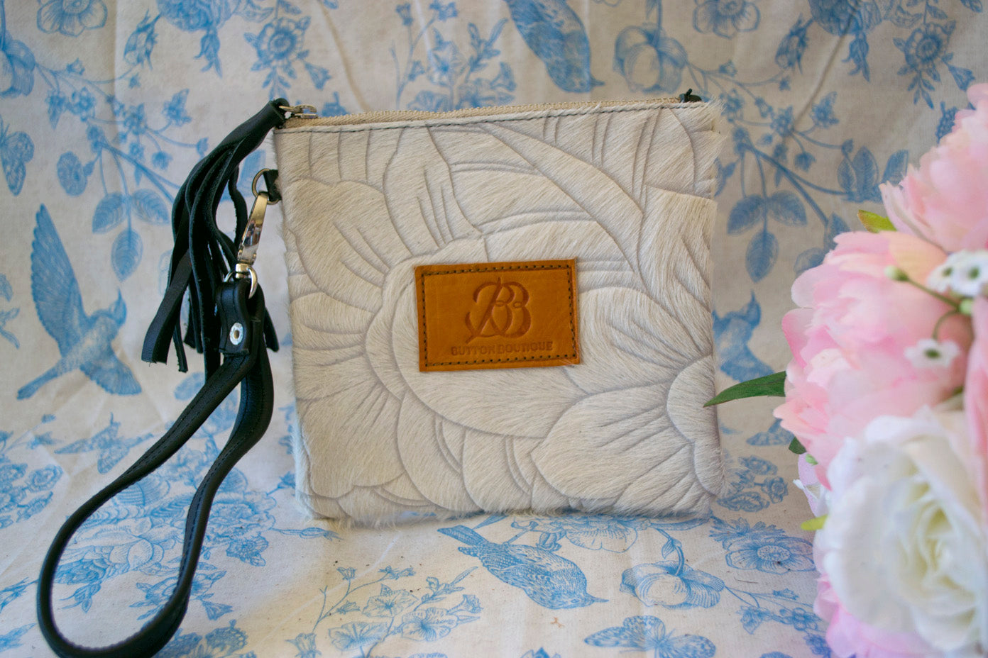 Small Carved Clutch - White Collection