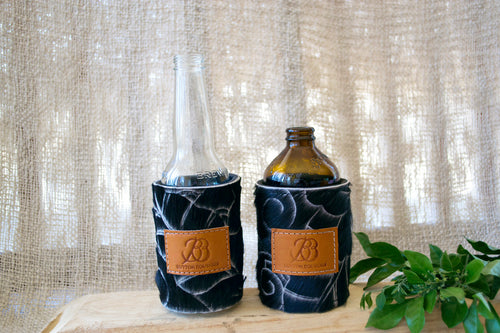 Cowhide Coolers ~ Black Carved Collection