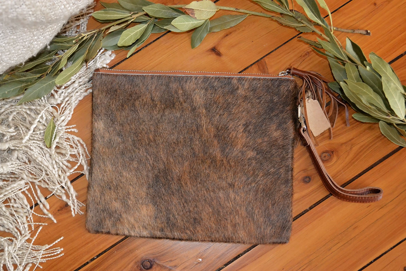 Large Clutch - Brown & Black Collection