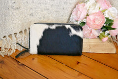Wallet ~ Double Zip Black & White Collection