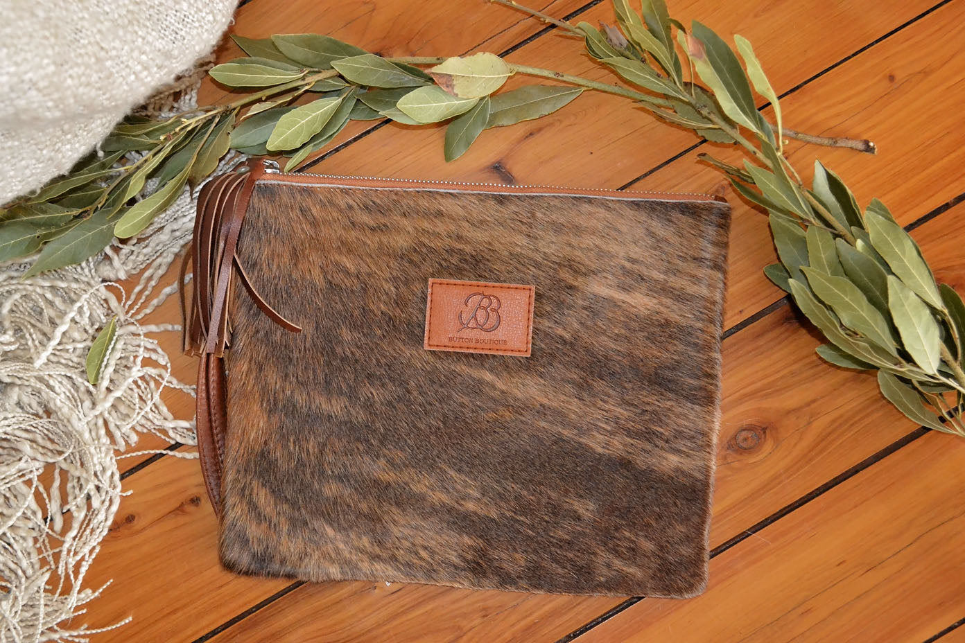 Large Clutch - Brown & Black Collection