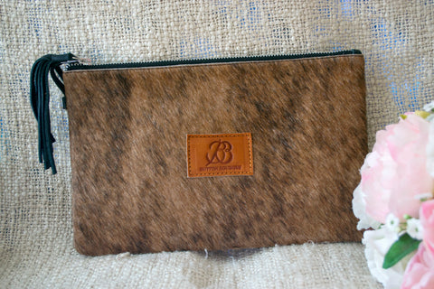 Carved Clutch - Brown Collection