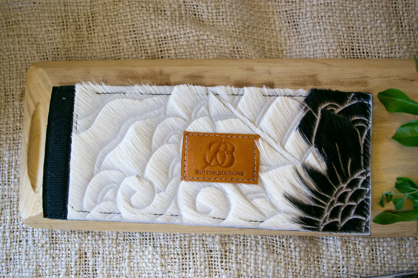Cowhide Coolers ~ White & Black Carved Collection
