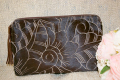 Carved Clutch - Chocolate Collection