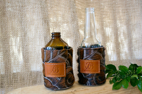 Cowhide Coolers ~ Brown Leather Collection