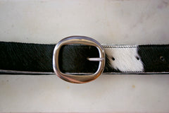 Thick Cowhide Belt ~ Black & White Range