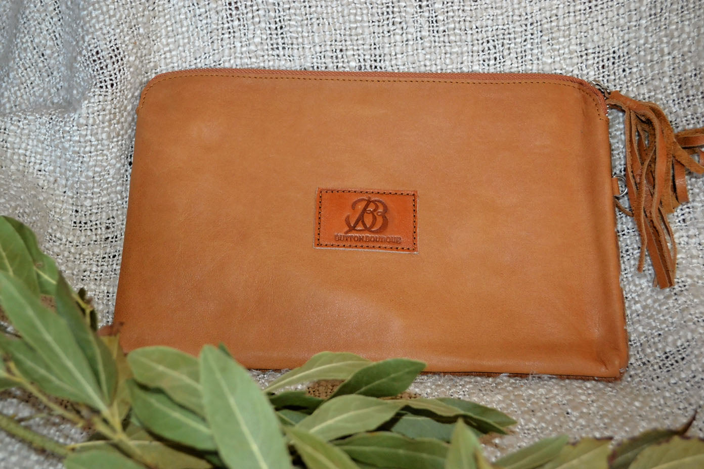 Carved Clutch - Tan Collection