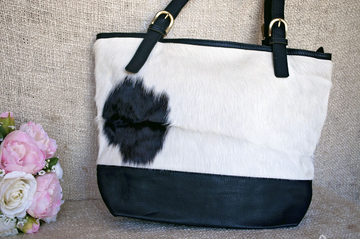 Toolong Tote ~ White & Black Collection