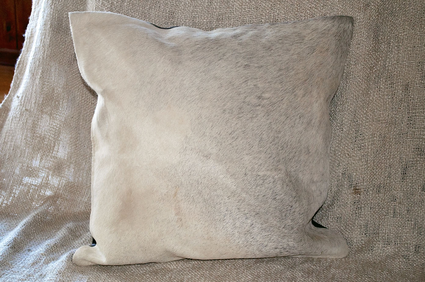 Large Cowhide Cushion ~ Grey